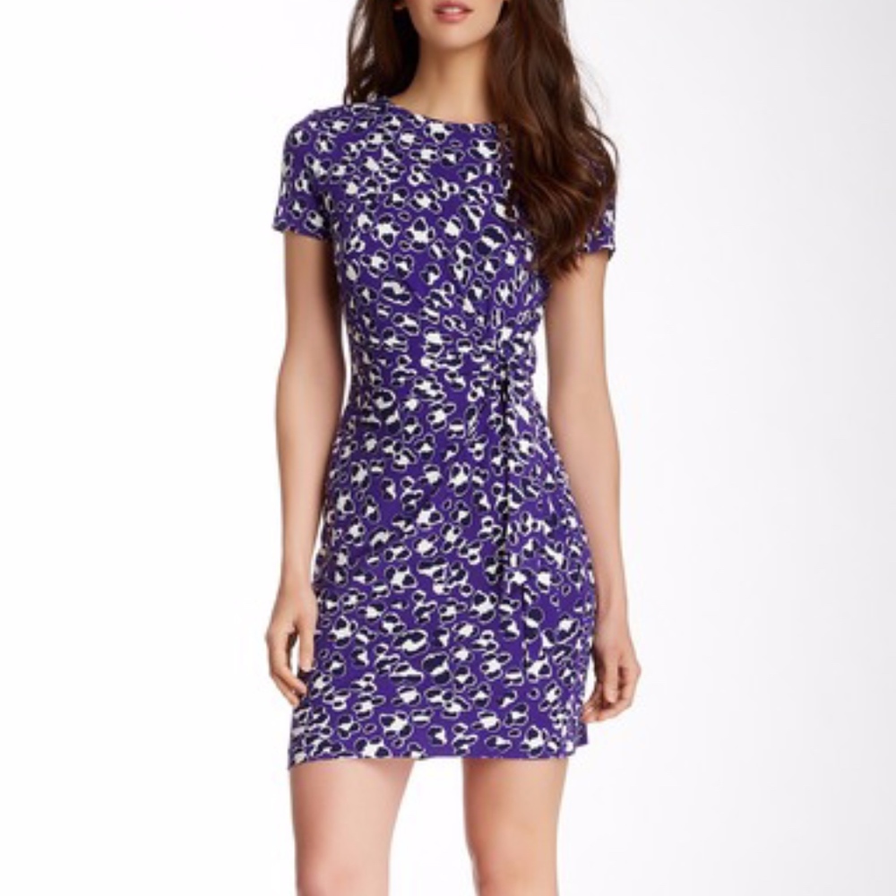 DVF | NWT purple cheatah leopard print Zoe dress